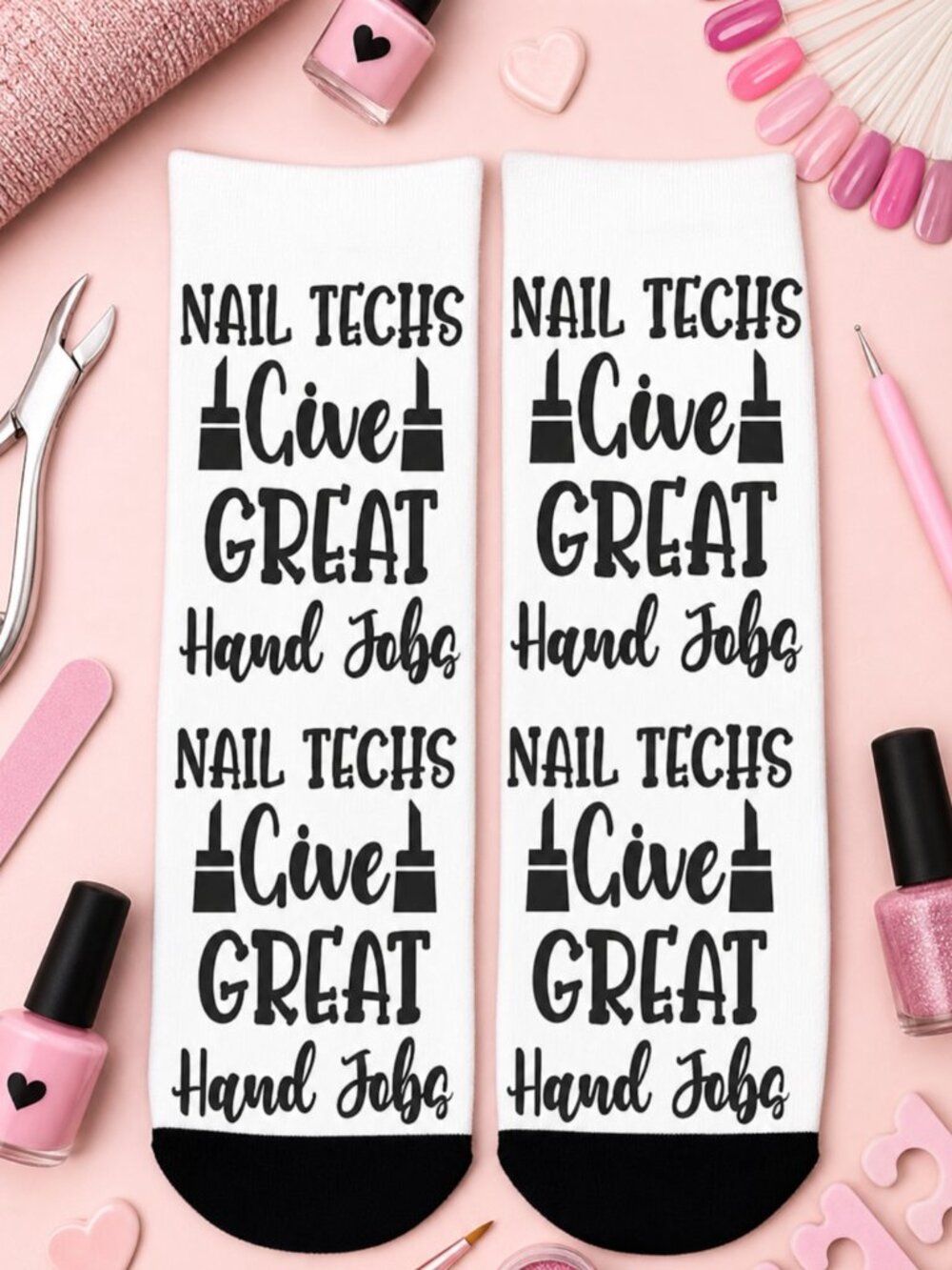Adult Dress Ankle Socks Nail Tech